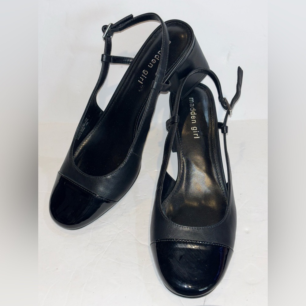Madden Girl Kitten Heel Sling Back Shoe Kiity Size 10